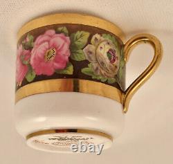 Antique Spode Copelands Demitasse Cup & Saucer, Made for Tiffany, Hand Painted