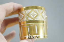 Antique St Petersburg Russian Gold Diamonds Coffee Cup & Saucer C. 1796-1801