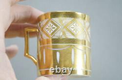 Antique St Petersburg Russian Gold Diamonds Coffee Cup & Saucer C. 1796-1801