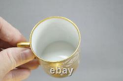 Antique St Petersburg Russian Gold Diamonds Coffee Cup & Saucer C. 1796-1801