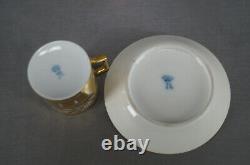 Antique St Petersburg Russian Gold Diamonds Coffee Cup & Saucer C. 1796-1801