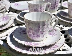 Antique Tea set JZ & CO JACOB ZEIDLER GERMANY 29 pieces cups saucers plates jug