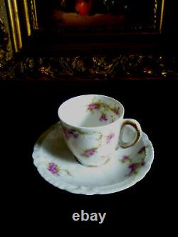 Antique Theodore Haviland Limoges France Tea Cup Saucer