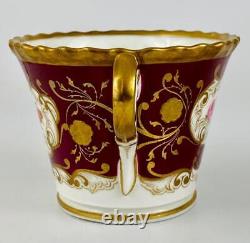 Antique True Trio Chamberlain Worcester Gold Gilt c1840Lge Teacup cup & Saucer