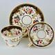 Antique True Trio John Ridgway C1830cofeee & Tea Cup & Saucer Gold Gilt#2/21