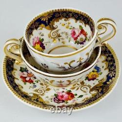 Antique True Trio John Ridgway c1830Cofeee & Tea cup & Saucer Gold Gilt#2/21