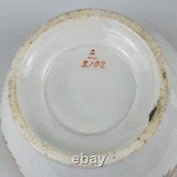 Antique True Trio John Ridgway c1830Cofeee & Tea cup & Saucer Gold Gilt#2/21