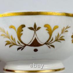 Antique True Trio John Ridgway c1830Cofeee & Tea cup & Saucer Gold Gilt#2/21