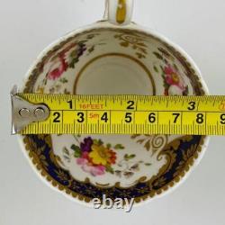 Antique True Trio John Ridgway c1830Cofeee & Tea cup & Saucer Gold Gilt#2/21
