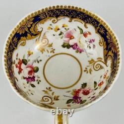 Antique True Trio John Ridgway c1830Cofeee & Tea cup & Saucer Gold Gilt#2/21
