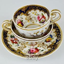 Antique True Trio John Ridgway c1830Tea Cup Coffee & Saucer Gold Gilt#2/2102