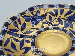 Antique Victorian Coalport Demitasse Coffee Cup and Saucer Japanese Grove Gold