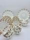 Antique Victorian Wildblood Heath Gold Lattice Pink Rose Porcelain Tea Set 6
