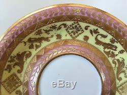 Antique Vienna Hand-Painted Demitasse Cup & Saucer Set Pink & Gold