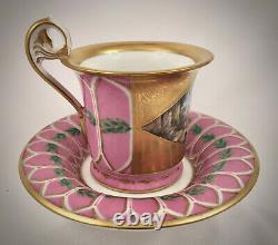 Antique Vienna Topographical Cup & Saucer