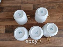 Antique Vintage Coalport Bone China Tea Set & Plates White with Gold trim