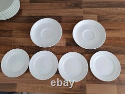 Antique Vintage Coalport Bone China Tea Set & Plates White with Gold trim