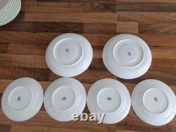 Antique Vintage Coalport Bone China Tea Set & Plates White with Gold trim