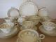 Antique Vintage Crescent & Sons 21 Piece China Tea Set Round Handle Cups Ex Cond