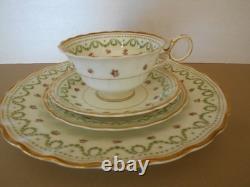 Antique Vintage Crescent & Sons 21 Piece China Tea Set Round Handle Cups Ex Cond