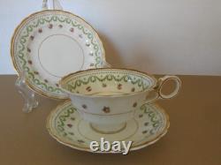 Antique Vintage Crescent & Sons 21 Piece China Tea Set Round Handle Cups Ex Cond