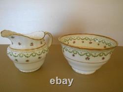 Antique Vintage Crescent & Sons 21 Piece China Tea Set Round Handle Cups Ex Cond