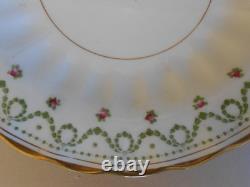 Antique Vintage Crescent & Sons 21 Piece China Tea Set Round Handle Cups Ex Cond