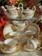 Antique Wedgwood Teapot, Teacups Saucers Sugar Pot & Jug. Opulent Gold Cairo