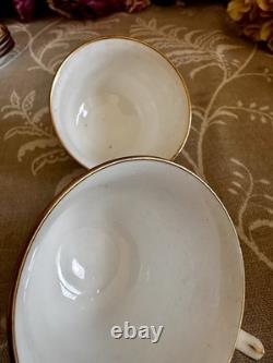 Antique Wedgwood Teapot, Teacups Saucers Sugar Pot & Jug. Opulent Gold CAIRO