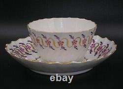 Antique Worcester Flight period Coffee cup, Tea bowl with Saucers 1792-1804