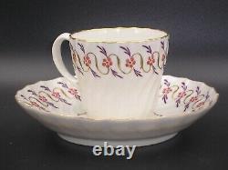 Antique Worcester Flight period Coffee cup, Tea bowl with Saucers 1792-1804