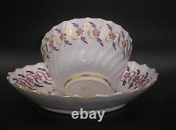 Antique Worcester Flight period Coffee cup, Tea bowl with Saucers 1792-1804