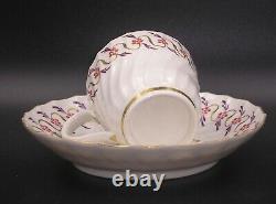 Antique Worcester Flight period Coffee cup, Tea bowl with Saucers 1792-1804