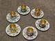 Antique Set Of 6 Pmb Dresden Demitasse Cup & Saucer With Gold Embellishments Vgc