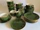 Apilco Green And Gold Bistro Ware