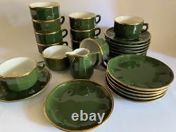 Apilco Green and Gold Bistro Ware