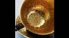 Arita Ware Handcrafted Kinsai Black Gold Coffee Cup Saucer Set Masu