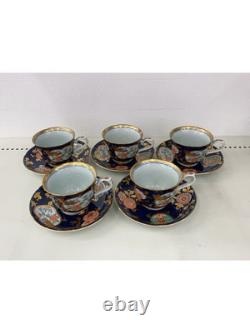Arita Ware Tableware and Other Cups & Saucers x 5 Customer Set Seiemon Gold