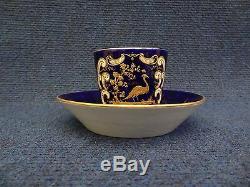 Arras Porcelain Cup & Saucer Blue Enamel And Gilded Decoration