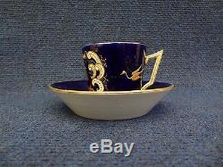 Arras Porcelain Cup & Saucer Blue Enamel And Gilded Decoration