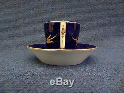 Arras Porcelain Cup & Saucer Blue Enamel And Gilded Decoration