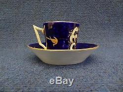 Arras Porcelain Cup & Saucer Blue Enamel And Gilded Decoration