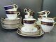 Art Deco Cobalt Blue Gold Guilded Reid & Co Roslyn China Cups Saucers