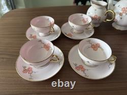Art Deco Johann Haviland Bavaria Barbara Pink Gold Tea Set Gio Ponti Style