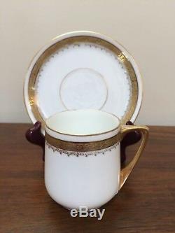 Art Deco Rosenthal DONATELLO GOLD ENCRUSTED Demitasse Cup & Saucer Set of 12