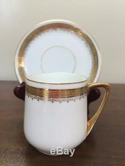 Art Deco Rosenthal DONATELLO GOLD ENCRUSTED Demitasse Cup & Saucer Set of 12