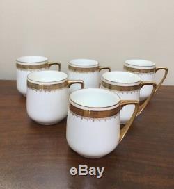 Art Deco Rosenthal DONATELLO GOLD ENCRUSTED Demitasse Cup & Saucer Set of 12