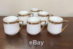 Art Deco Rosenthal DONATELLO GOLD ENCRUSTED Demitasse Cup & Saucer Set of 12