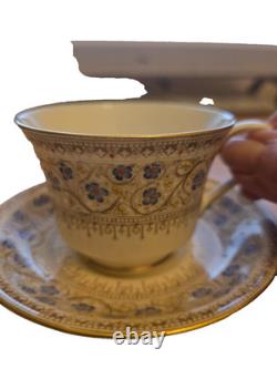 Art Deco coffee set cased and spoons, Royal Worcester Lady Evelyn missing 2 cups