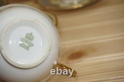 Aynsley 7967 Gray & Gold (6) Cups, 2 1/8 & (6) Saucers, 5 5/8 (B11)